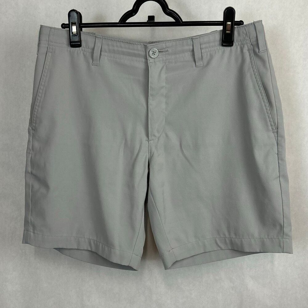 bcg Mens Golf Shorts Gray Sz 32, Inseam 8", Button Front